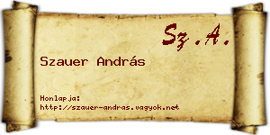 Szauer András névjegykártya