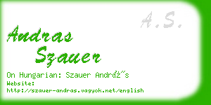 andras szauer business card